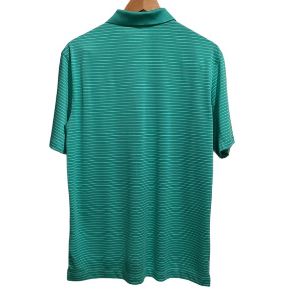 Nike Golf Tour Performance Men’s Polo Shirt Dri-Fit Green/White Stripe - Picture 2 of 8